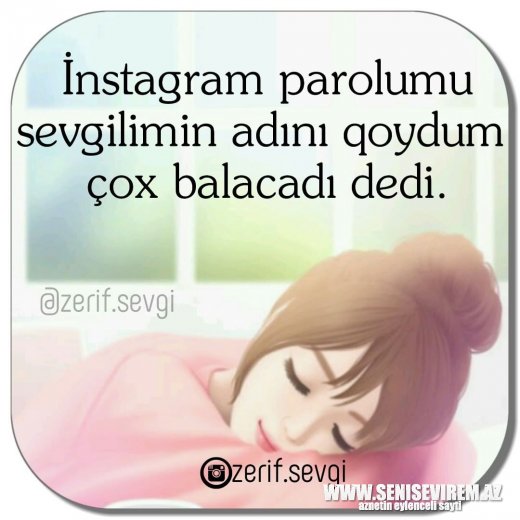 Zerif Sevgi Instagram Maraqli Sekiller